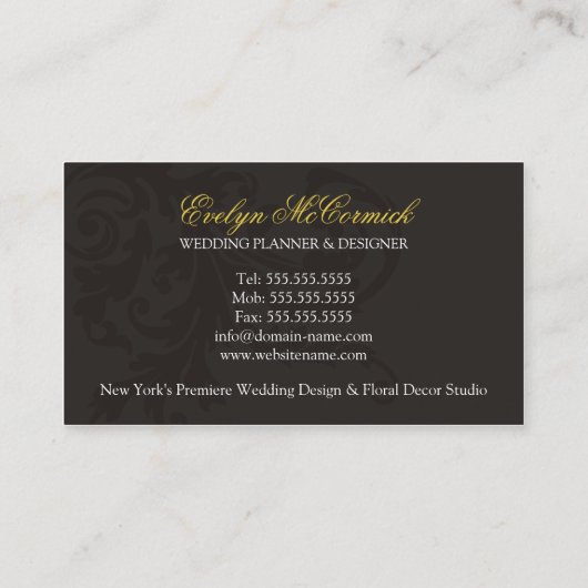 Carte De Visite Élégant or (Dos)