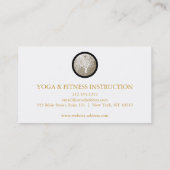 Carte De Visite Elégant or Aquarelle Arbre Yoga et méditation (Dos)