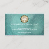 Carte De Visite Elégant or Aquarelle Arbre Yoga et méditation B (Dos)