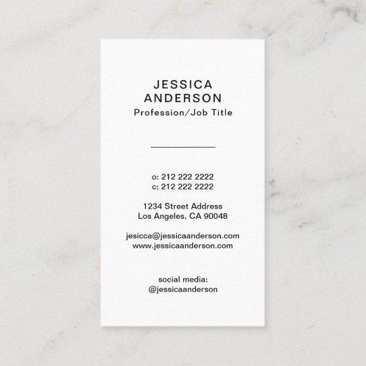 Carte De Visite Élégant or blanc Turquoise (Dos)