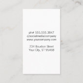 Carte De Visite Elégant Or Brossé / Gris (Dos)