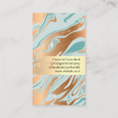 Carte De Visite Élégant or brossé Liquify Marbre (Dos)