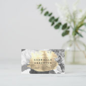 Carte De Visite Elégant or brossé texture de peinture (Debout devant)