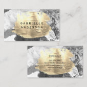 Carte De Visite Elégant or brossé texture de peinture (Devant / Derrière)