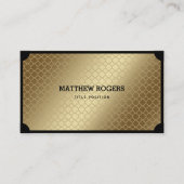 Carte De Visite Elégant Or Et Noir (Devant)