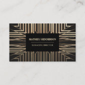 Carte De Visite Elégant or et noir Luxueux moderne (Devant)