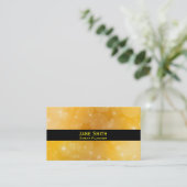 Carte De Visite Élégant or et noir moderne Événements Planificateu (Debout devant)