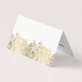 Carte De Visite Elégant or floral Paisley dentelle (Dos)