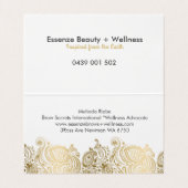 Carte De Visite Elégant or floral Paisley dentelle (Intérieur déplié)