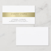 Carte De Visite Elégant or look moderne élégant sobre professionne (Devant / Derrière)