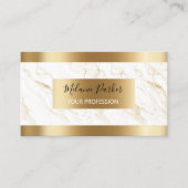 Carte De Visite Élégant or moderne frappe le marbre (Devant)