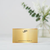 Carte De Visite Elégant Or moderne look glamour professionnel (Debout devant)