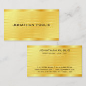 Carte De Visite Elégant Or moderne look Premium épais (Devant / Derrière)