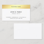 Carte De Visite Elégant or moderne look tendance Modèle simple (Devant / Derrière)