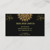 Carte De Visite élégant or noir (Dos)
