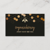 Carte De Visite Élégant or Pure Miel Apiary Apiary Honeycomb (Devant)