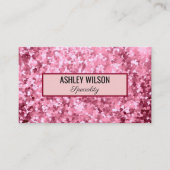 Carte De Visite Élégant or rose parties scintillant (Devant)