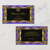 Carte De Visite Elégant or Royal Blue (Devant / Derrière)