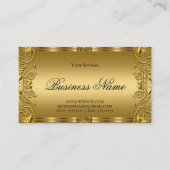 Carte De Visite Elégant or royal orné (Devant)