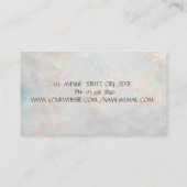 Carte De Visite Elégant Or tendance, Blanc Opal Lotus (Dos)