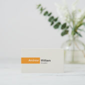 Carte De Visite Élégant orange (Debout devant)