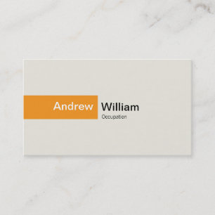 Carte De Visite Élégant orange