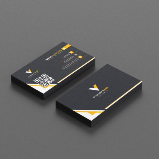 Carte De Visite Élégant orange élégant