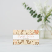 Carte De Visite Élégant Orange Floral (Debout devant)