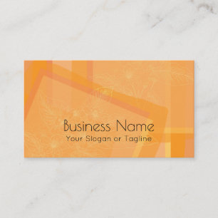 Carte De Visite Élégant Orange Floral Professionnel Abstrait