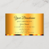 Carte De Visite Élégant Orange Glamour Professionnel et Simple (Dos)