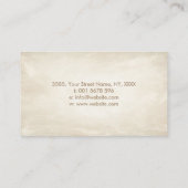 Carte De Visite Élégant ornement Lotus - Or pastel (Dos)