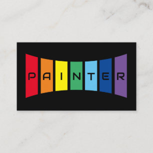 Carte De Visite Elegant Painters bandes de couleur arc-en-ciel