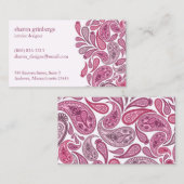 Carte de visite élégant Paisleys (Devant / Derrière)