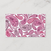 Carte de visite élégant Paisleys (Dos)