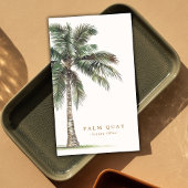 Carte De Visite Élégant palmier Tropical Location de vacances