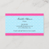 Carte De Visite Élégant panier cadeau (Dos)