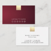 Carte De Visite Élégant pansement doré Gradient du vin moderne (Devant / Derrière)