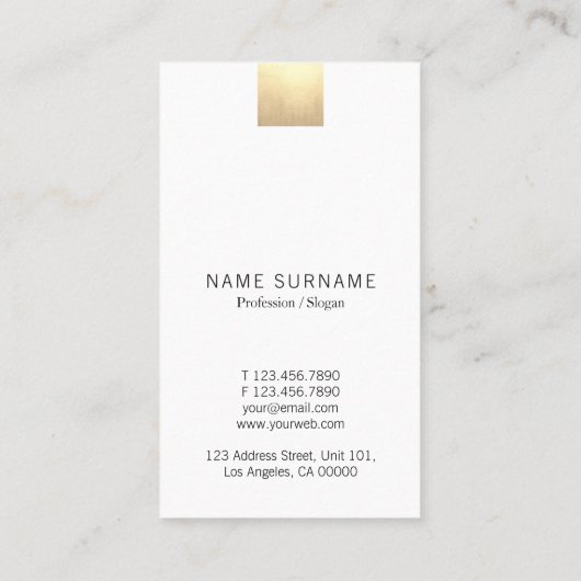 Carte De Visite Élégant pansement doré Gradient Vin Vertical (Dos)