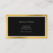 Carte De Visite Élégant papier doré moderne (Dos)