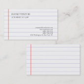 Carte De Visite Élégant Papier Lliné Plat Professionnel Minimalist (Devant / Derrière)