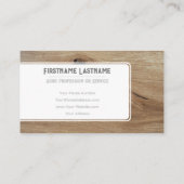 Carte De Visite Élégant parquet en bois blanc (Dos)