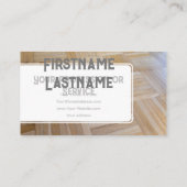 Carte De Visite Élégant parquet en bois blanc (Dos)