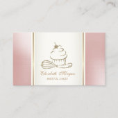 Carte De Visite Elégant Parties scintillant Cupcake Whisk (Devant)
