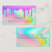 Carte De Visite Elégant Parties scintillant Drivers Holographique (Devant / Derrière)