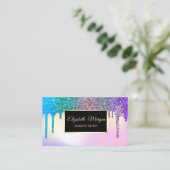 Carte De Visite Elégant Parties scintillant Drives Ombre Holograph (Debout devant)
