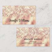 Carte De Visite Elégant Parties scintillant étincelante maquillage (Devant / Derrière)