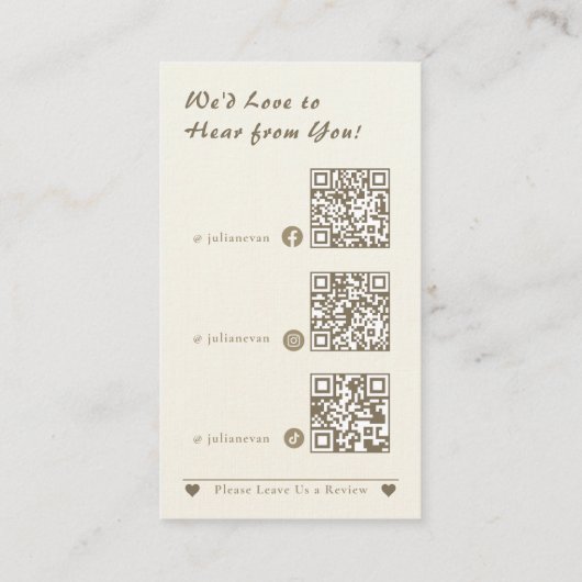 Carte De Visite Elégant Parties scintillant Gold Scannable QR Code (Dos)