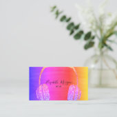 Carte De Visite Élégant Parties scintillant moderne casque DJ colo (Debout devant)