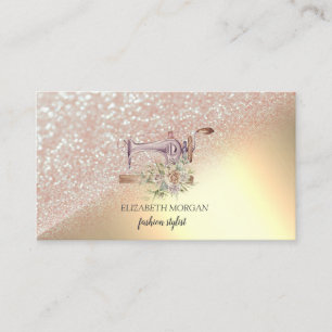 Carte De Visite Elegant Parties scintillant or Bokeh Ombre