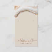 Carte De Visite Élégant Parties scintillant or marbre Agate Bijoux (Devant)